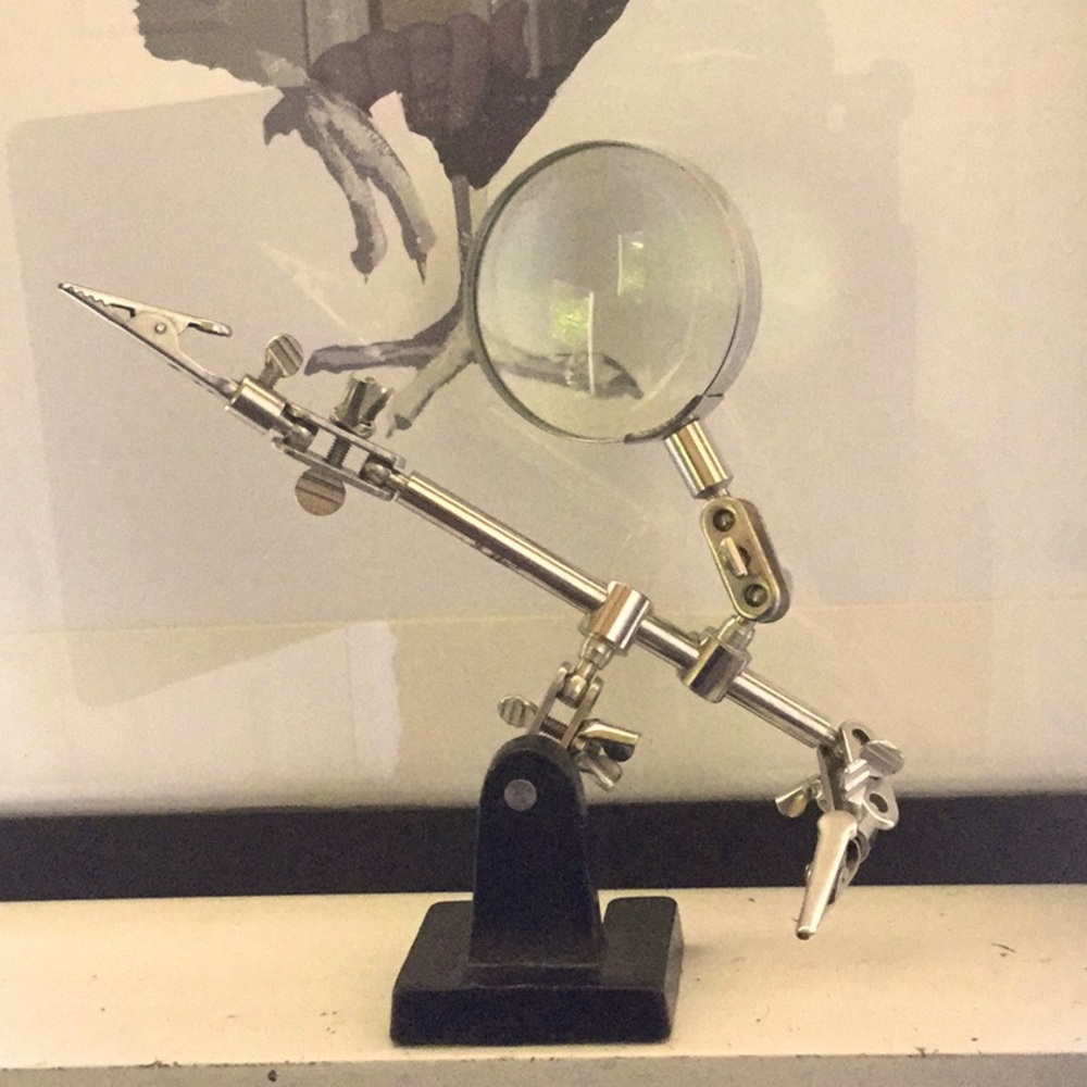 Magnifying clip steampunk decor farmhouse farmer’s market art craft tool fly fis